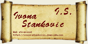 Ivona Stanković vizit kartica